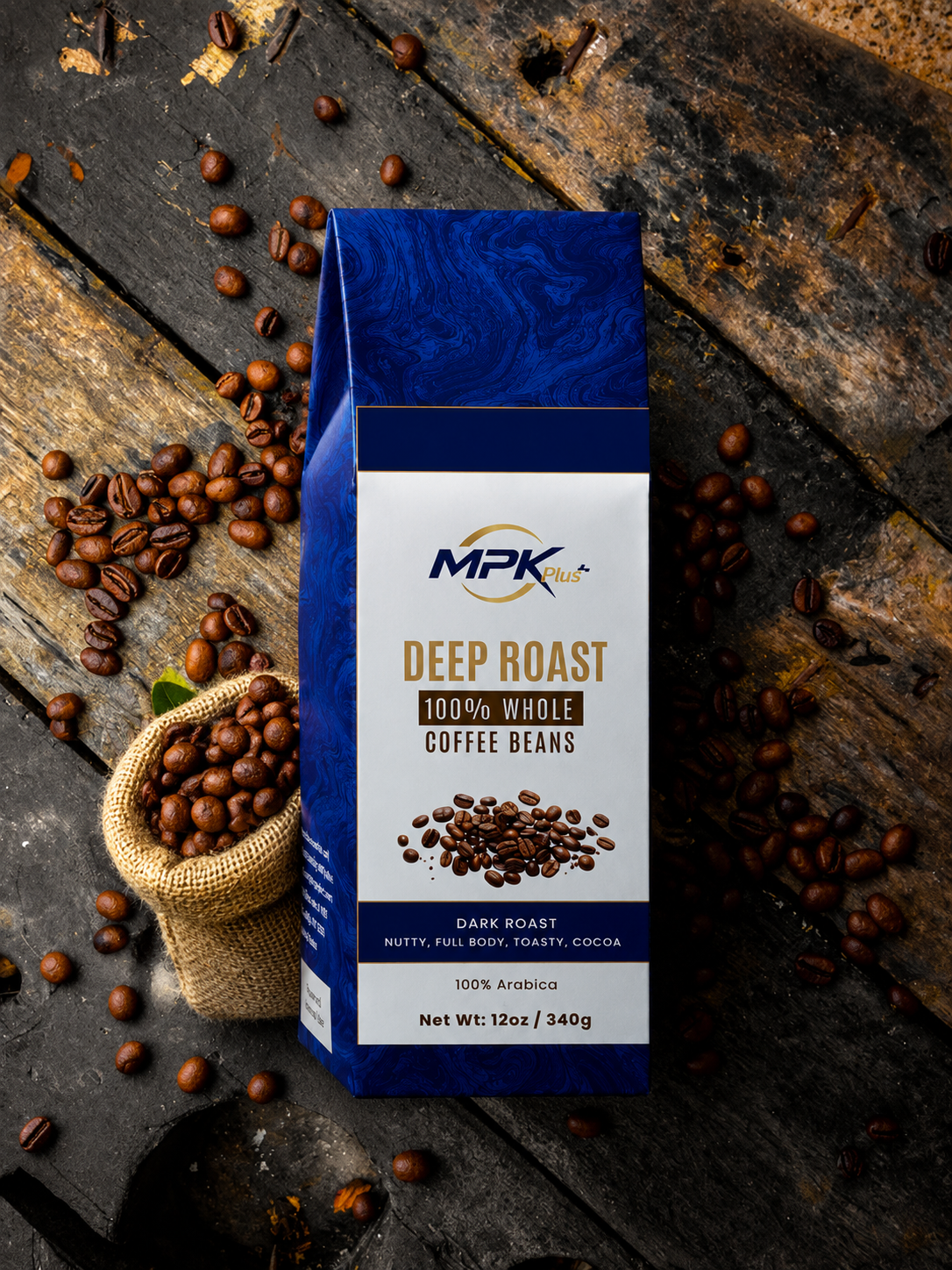 Deep Roast 100% Whole Coffee Beans