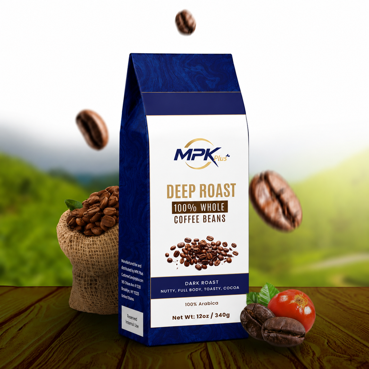 Deep Roast 100% Whole Coffee Beans